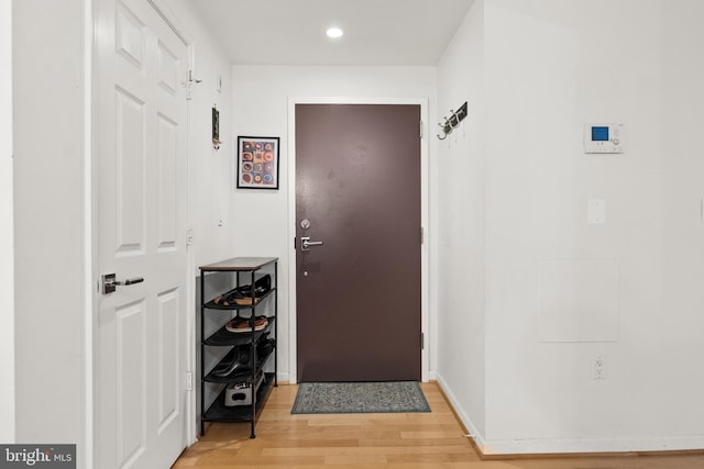 329 Rhode Island Ave NE Unit 104, Washington, DC 20002 - entryway featuring light wood finished floors, baseboards, and recessed lighting