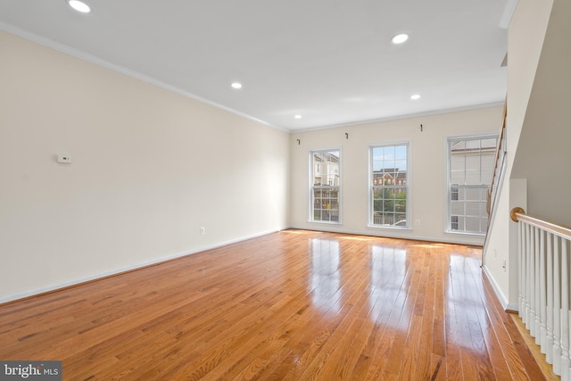 42038 Angel Arch Ter, Aldie, VA 20105 - unfurnished room featuring light wood finished floors, crown molding, recessed lighting, and baseboards