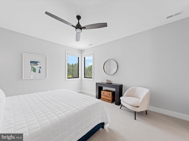 137 Cornwall Rd, Rehoboth Beach, DE 19971 - carpeted bedroom featuring baseboards and ceiling fan