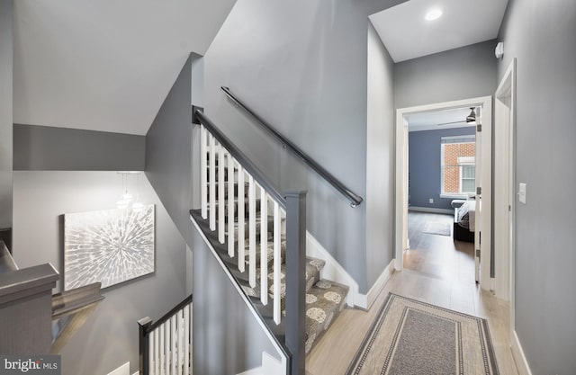 141 Center St S Unit 6, Vienna, VA 22180 - staircase featuring wood finished floors and baseboards