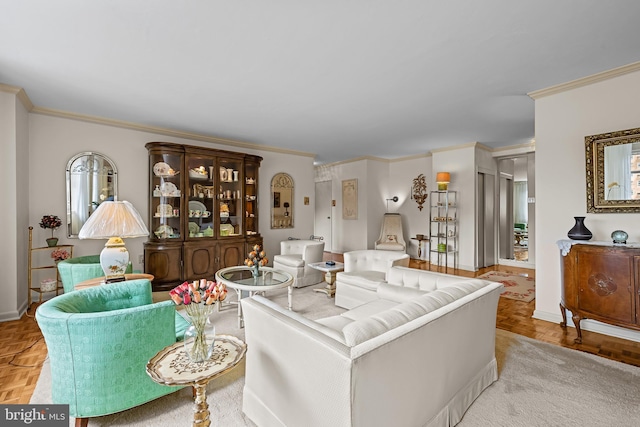 1301 N Harrison St Unit 708, Wilmington, DE 19806 - living area with crown molding