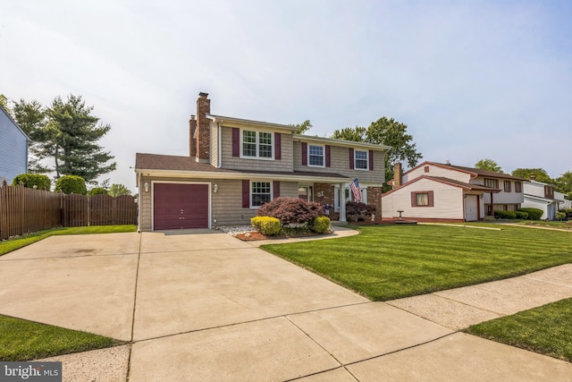 31 Bently Dr, Sewell, NJ 08080 - view of front facade featuring a chimney, a porch, concrete driveway, and a garage