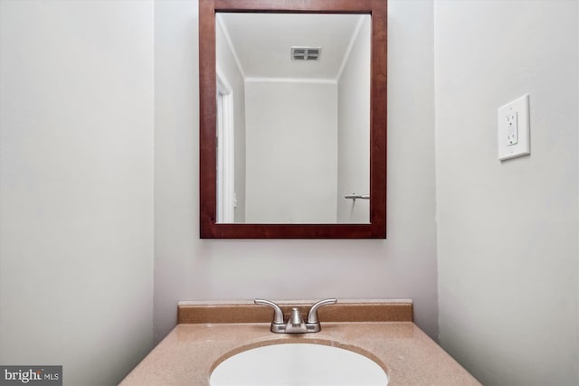 12804 Brunswick Ln, Bowie, MD 20715 - bathroom featuring vanity and crown molding