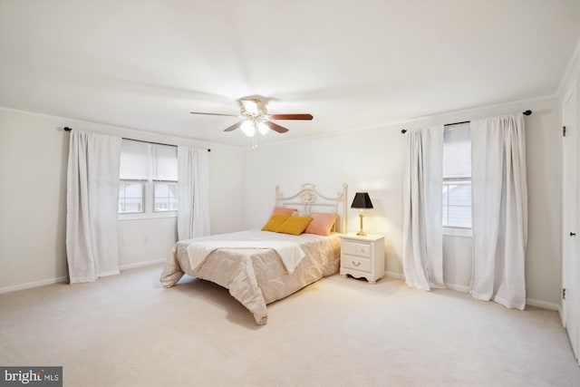 12804 Brunswick Ln, Bowie, MD 20715 - carpeted bedroom with ceiling fan and baseboards