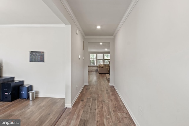 251 Rock Raymond Dr, Stafford, VA 22554 - corridor featuring wood finished floors, crown molding, and baseboards