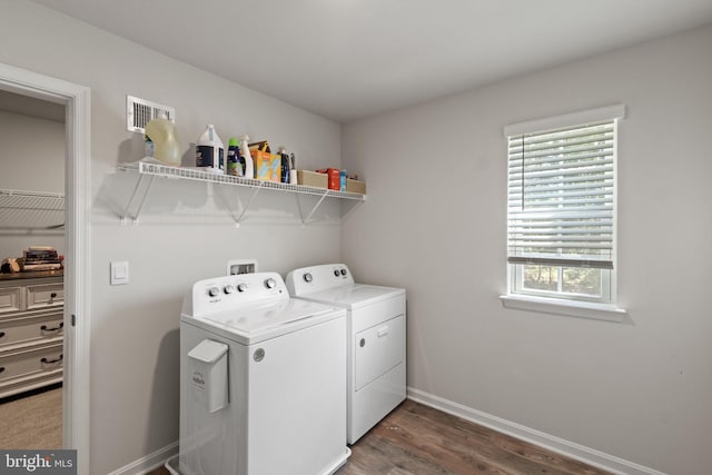 251 Rock Raymond Dr, Stafford, VA 22554 - washroom with separate washer and dryer, wood finished floors, and baseboards