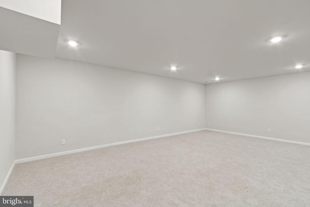 251 Rock Raymond Dr, Stafford, VA 22554 - finished below grade area with recessed lighting, carpet floors, and baseboards