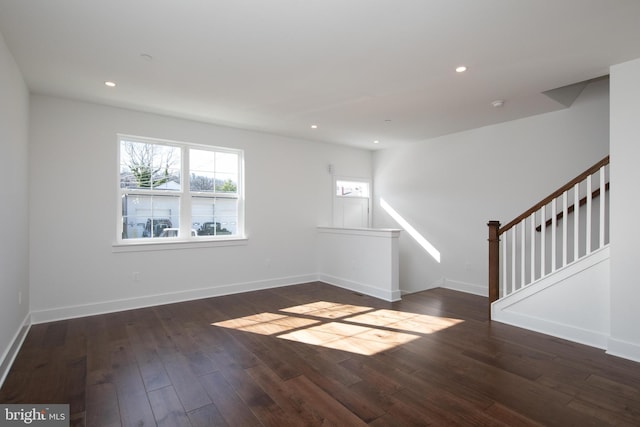 404 E 7th Ave Lot 3, Conshohocken, PA 19428 - spare room featuring wood finished floors, stairs, recessed lighting, and baseboards