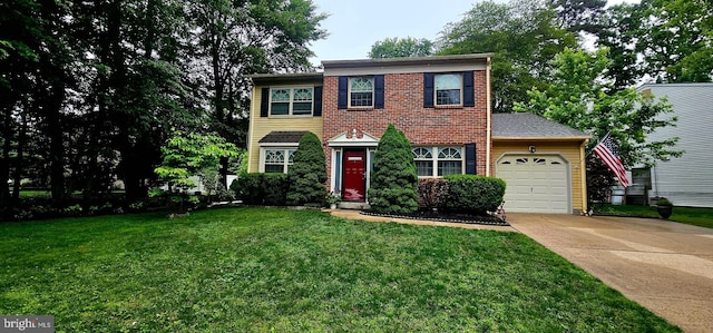 59 Lakeside Dr, Marlton, NJ 08053 - view of front of home featuring an attached garage, concrete driveway, and a front yard