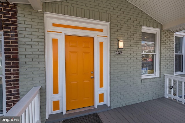 2915 Baker St, Baltimore, MD 21216 - view of exterior entry with brick siding and covered porch