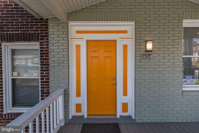 2915 Baker St, Baltimore, MD 21216 - doorway to property featuring brick siding