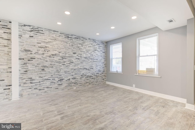 2915 Baker St, Baltimore, MD 21216 - empty room with recessed lighting, wood finished floors, and baseboards