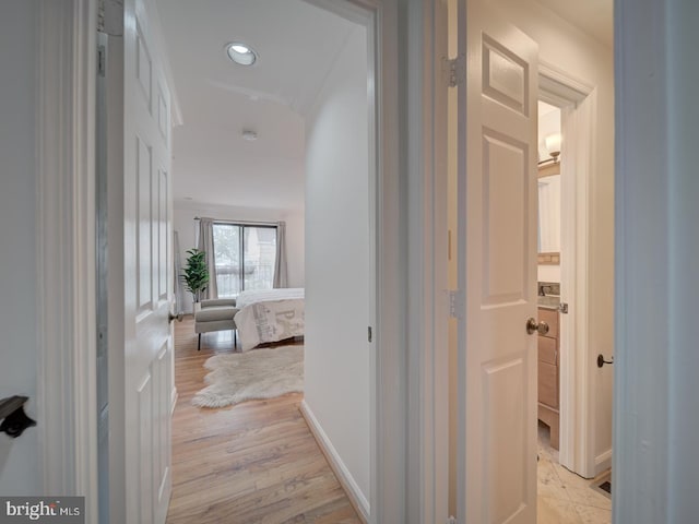 1715 15th St NW Unit 23, Washington, DC 20009 - hall featuring recessed lighting, baseboards, and light wood finished floors