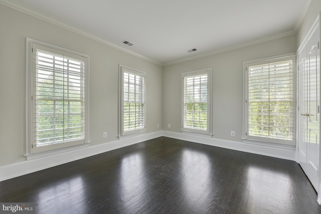 1496 Evans Farm Dr, Mclean, VA 22101 - spare room featuring dark wood finished floors, baseboards, and ornamental molding