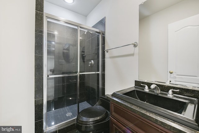 1496 Evans Farm Dr, Mclean, VA 22101 - full bathroom featuring vanity, a shower stall, and toilet