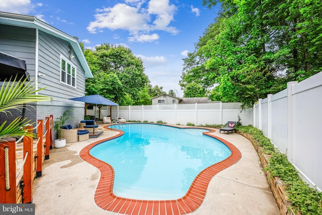 11700 Seven Locks Rd, Potomac, MD 20854 - view of pool with a fenced backyard and a patio area