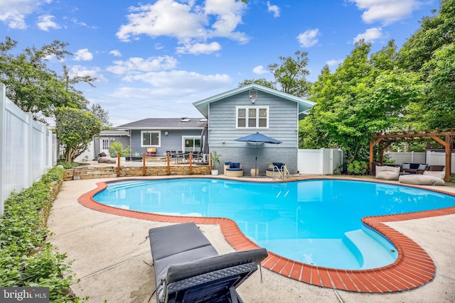 11700 Seven Locks Rd, Potomac, MD 20854 - view of pool featuring a deck, a fenced backyard, and an outdoor hangout area