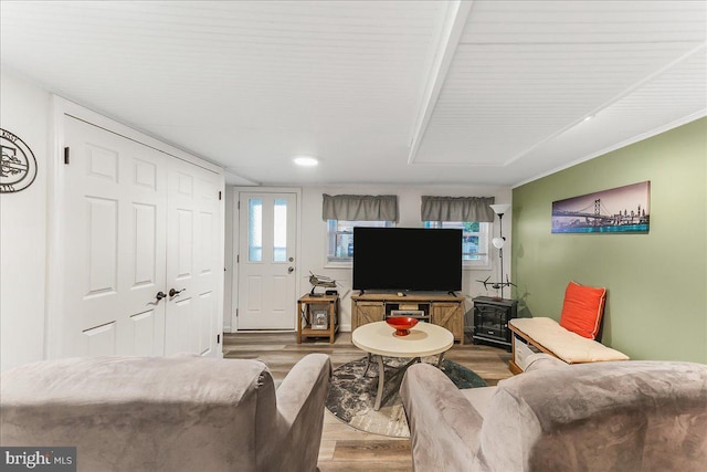 515 Terravilla Ln, Ridley Park, PA 19078 - living room with wood finished floors and recessed lighting