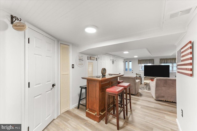 515 Terravilla Ln, Ridley Park, PA 19078 - indoor dry bar with light wood-style floors, recessed lighting, and baseboards