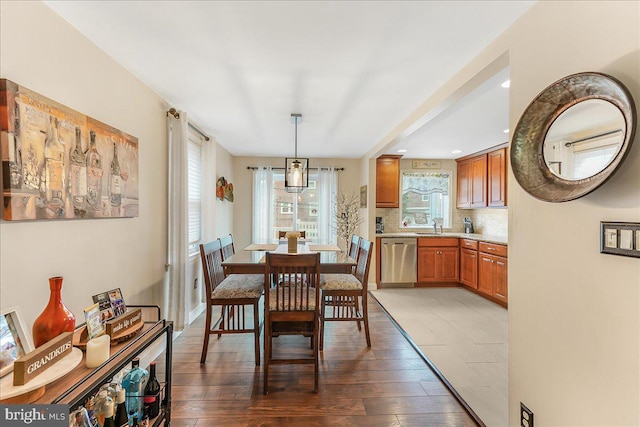 515 Terravilla Ln, Ridley Park, PA 19078 - dining space with hardwood / wood-style floors and recessed lighting