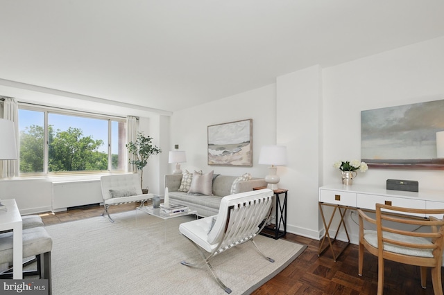 4000 Tunlaw Rd NW Unit 714, Washington, DC 20007 - living room featuring baseboards