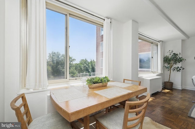 4000 Tunlaw Rd NW Unit 714, Washington, DC 20007 - dining space with radiator heating unit