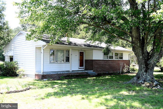 21749 Point Lookout Rd, Leonardtown, MD 20650 - view of front of property with a front yard and brick siding