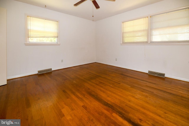 21749 Point Lookout Rd, Leonardtown, MD 20650 - spare room with ceiling fan, wood finished floors, and baseboards