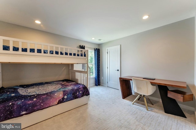 24824 Scarlet Maple Ct, Aldie, VA 20105 - carpeted bedroom featuring baseboards, recessed lighting, and a desk