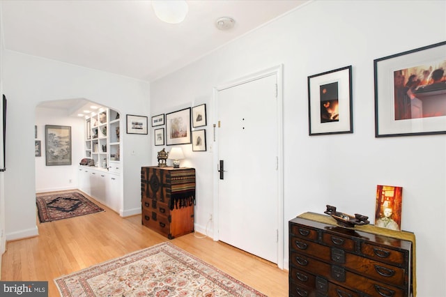 3601 Connecticut Ave NW Unit 816, Washington, DC 20008 - entrance foyer with wood finished floors and arched walkways