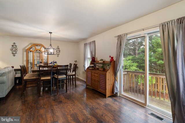 519 Thomas, Little Egg Harbor Twp, NJ 08087 - dining area featuring wood finished floors and a chandelier