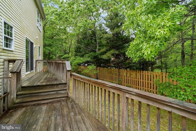 519 Thomas, Little Egg Harbor Twp, NJ 08087 - wooden terrace with a fenced backyard