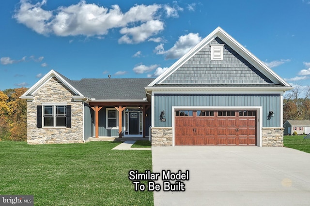 Jacks Mountain Rd, Fairfield, PA 17320 - craftsman-style house featuring stone siding, board and batten siding, driveway, and an attached garage