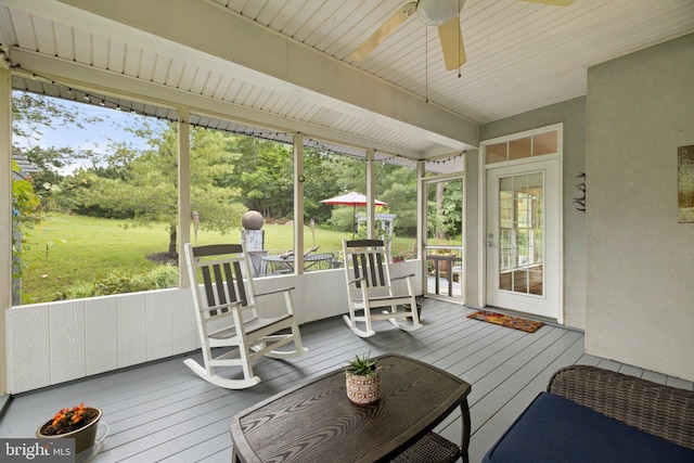 1399 N Royal Ave, Front Royal, VA 22630 - sunroom with ceiling fan