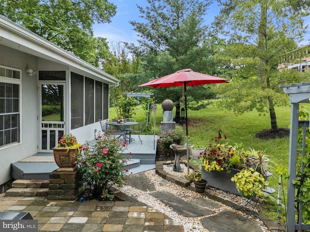1399 N Royal Ave, Front Royal, VA 22630 - view of patio / terrace with a sunroom and a deck