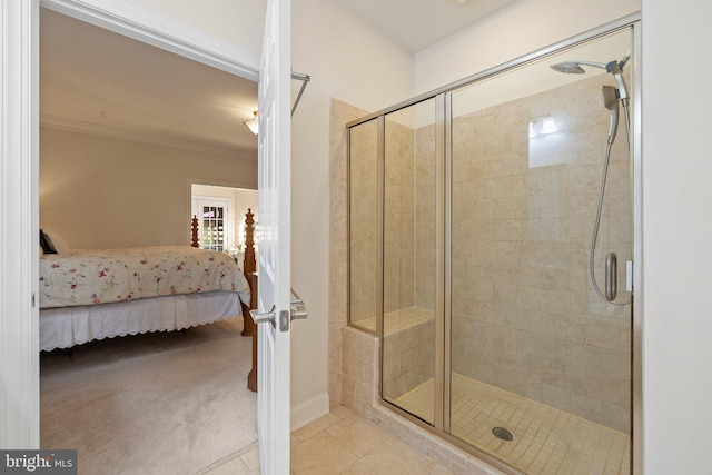 1399 N Royal Ave, Front Royal, VA 22630 - bathroom with ensuite bathroom, tile patterned flooring, and a shower stall