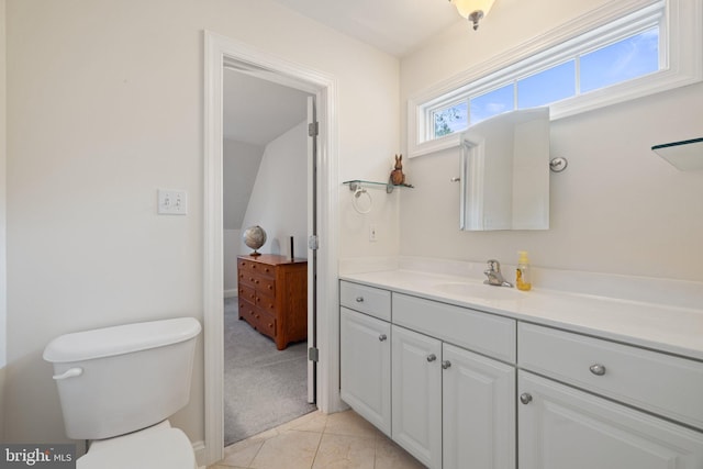 1399 N Royal Ave, Front Royal, VA 22630 - bathroom featuring vanity, toilet, and tile patterned flooring