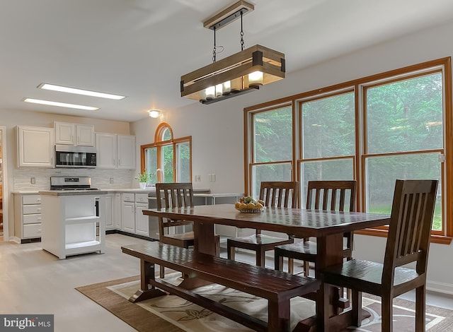 41920 Clover Hill Ct, Hollywood, MD 20636 - dining space with healthy amount of natural light and a chandelier