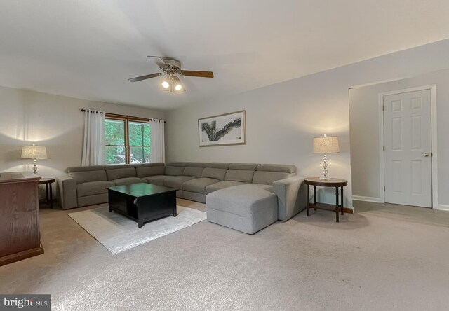 41920 Clover Hill Ct, Hollywood, MD 20636 - carpeted living area featuring ceiling fan