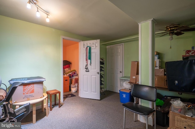4800 Illinois Ave NW, Washington, DC 20011 - office featuring carpet flooring and a ceiling fan