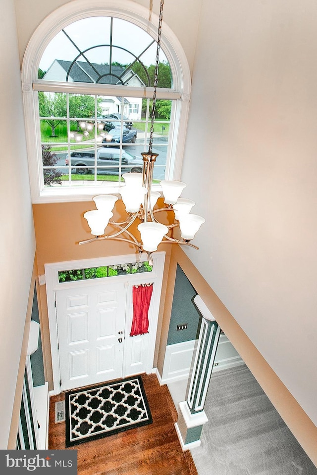 13763 Deacons Way, Gainesville, VA 20155 - entrance foyer with a chandelier