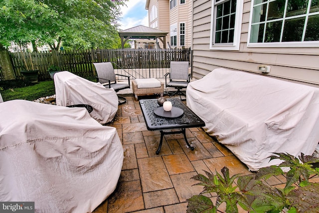 13763 Deacons Way, Gainesville, VA 20155 - view of patio featuring a gazebo and an outdoor living space