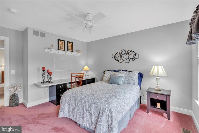 3026 5th St S, Voorhees, NJ 08043 - bedroom featuring carpet flooring, baseboards, and a ceiling fan
