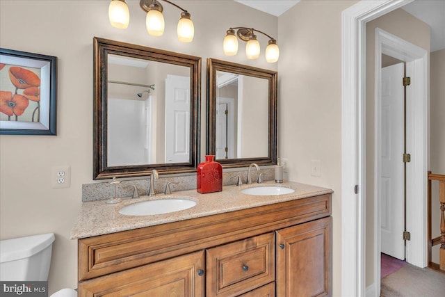 3026 5th St S, Voorhees, NJ 08043 - full bathroom with double vanity and toilet