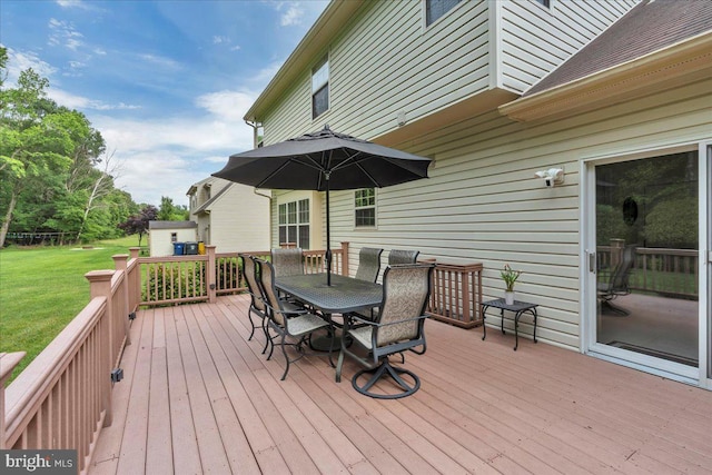 3026 5th St S, Voorhees, NJ 08043 - deck featuring a lawn and outdoor dining space