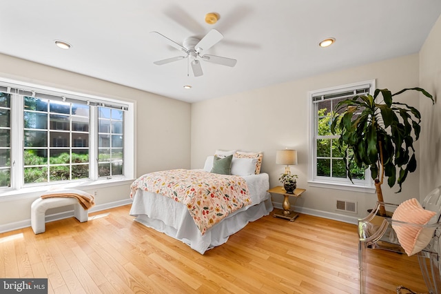 5702 Ainsley Garth, Baltimore, MD 21212 - bedroom featuring wood finished floors, recessed lighting, and ceiling fan