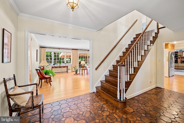 5702 Ainsley Garth, Baltimore, MD 21212 - foyer with stairway and crown molding