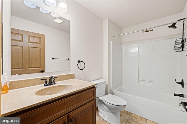 660 Bissetts Ln, Bloomsburg, PA 17815 - full bath with vanity, toilet, shower / bath combination, and tile patterned flooring