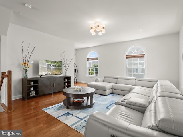 6021 Prairie Landing Way, Ellicott City, MD 21043 - living area featuring wood finished floors and baseboards