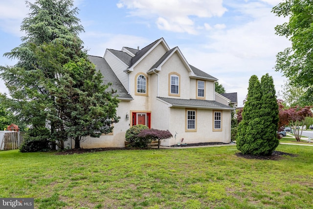 211 Spruce Trl, Woolwich Twp, NJ 08085 - traditional-style house featuring stucco siding and roof with shingles